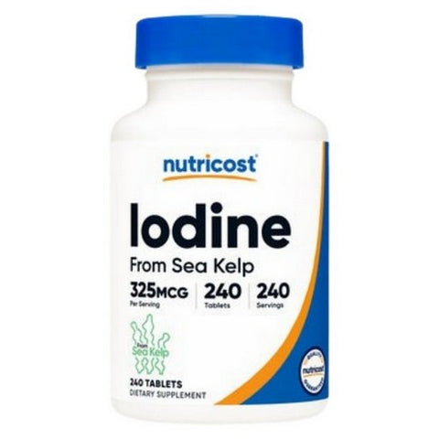 Nutricost, Iodine Tablets, 325 Mcg, 240 Count