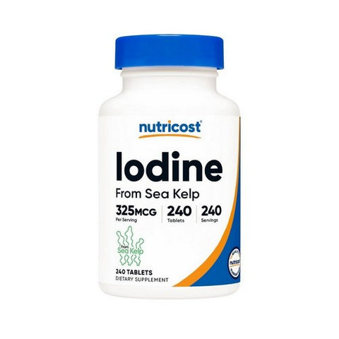 Nutricost, Iodine Tablets, 325 Mcg, 240 Count
