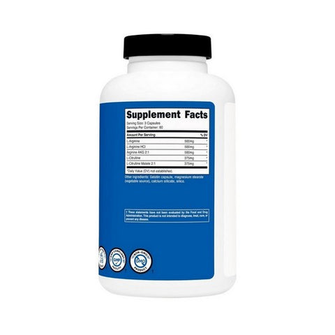 Nutricost, Nitric Oxide Booster Capsules, 750 Mg, 180 Count