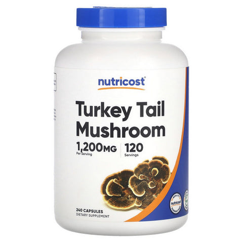 Nutricost, Turkey Tail Mushroom Capsules, 600 Mg, 240 Count