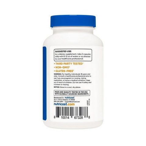 Nutricost, Bacopa Capsules, 500 Mg, 120 Count