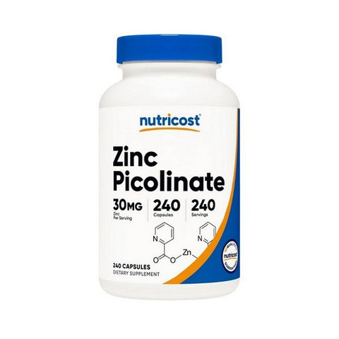 Nutricost, Zinc Picolinate Capsules, 30 Mg, 240 Count