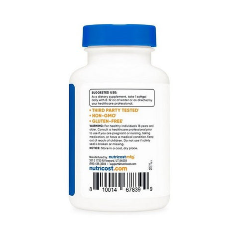 Nutricost, Lycopene Softgels, 20 Mg, 60 Count