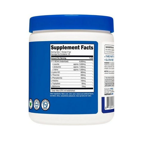 Nutricost, EAA Powder Blue Raspberry, 30 Serving