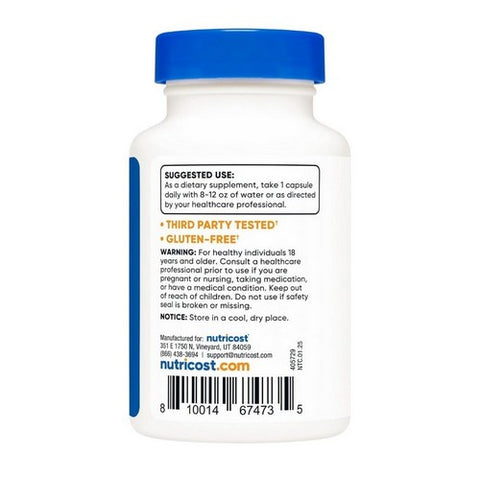 Nutricost, Potassium Iodide Capsules, 65 Mg, 90 Count