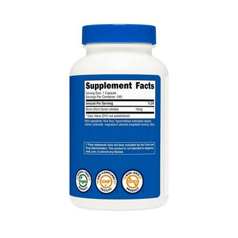 Nutricost, Boron Capsules, 10 Mg, 240 Count