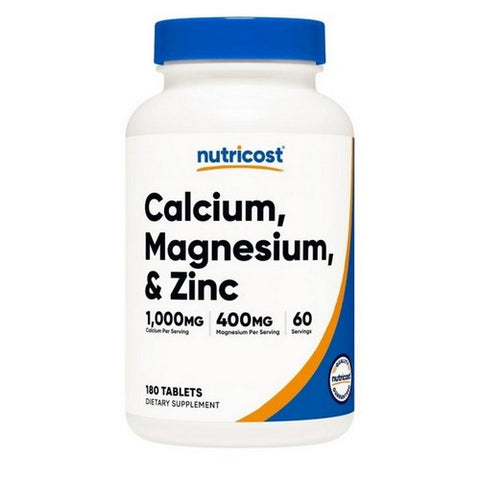 Nutricost, Calcium Magnesium Tablets, 1000 Mg/400 Mg, 180 Count