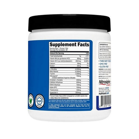Nutricost, Preworkout Complex Blue Raspberry, 30 Serving