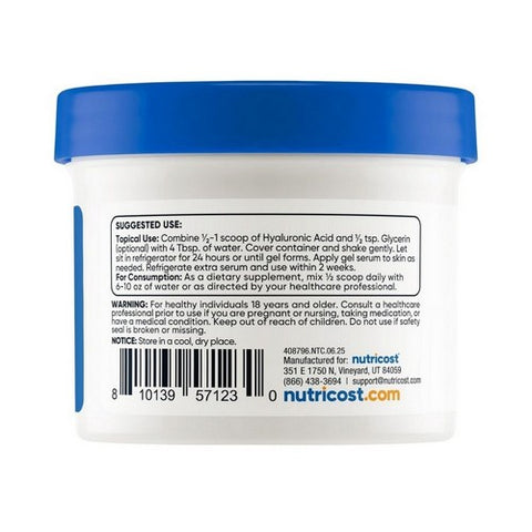Nutricost, Hyaluronic Acid Powder, 50 Grams