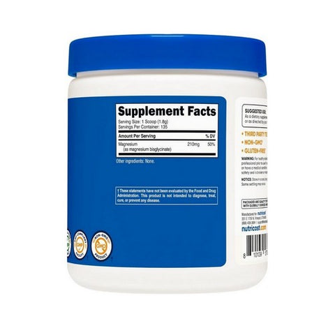 Nutricost, Magnesium Bisglycinate Powder, 250 Grams