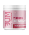 Bum Essentials Pre-Workout Raspberry Creamthickle 408 Grams by Raw Nutrition