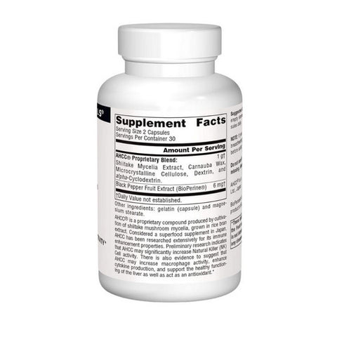 Source Naturals, AHCC with BioPerine, 60 Caps