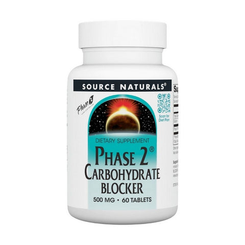 Source Naturals, Phase 2 Carbohydrate Blocker, 500 mg, 60 Tabs
