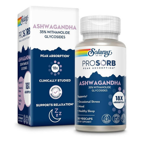Solaray, ProSorb Prosorb Ashwagandha, 30 Count