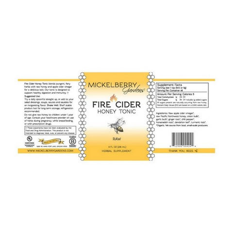 Mickelberry Gardens, Fire Cider Honey Tonic, 8 Oz