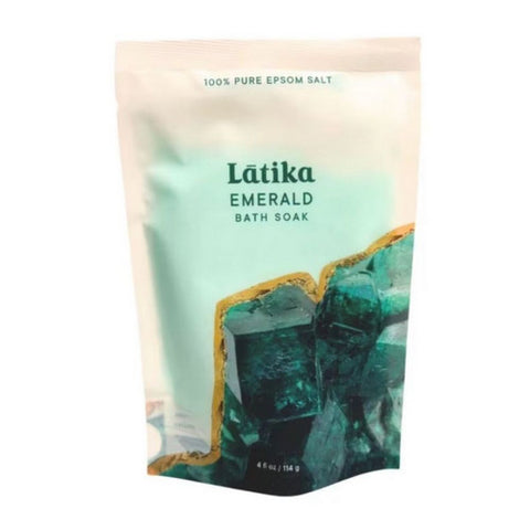 Latika Soap, Geode Bath Soak Emerald, 4 Oz