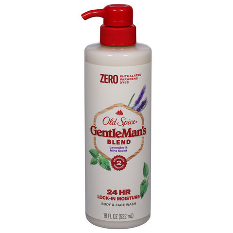 Old Spice, GentleMans Blend Scent Body And Face Wash, 18 Oz (Case Of 4)