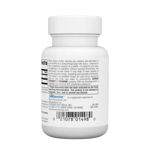 Source Naturals, L-Theanine, 200 mg, 30 Tabs
