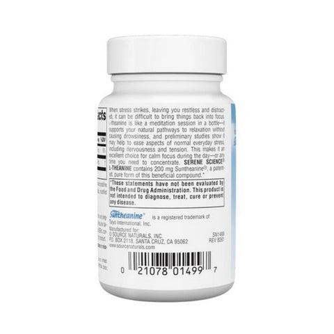 Source Naturals, L-Theanine, 200 mg, 60 Tabs
