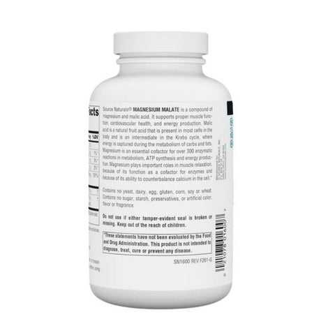 Source Naturals, Magnesium Malate, 200 Caps