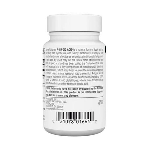 Source Naturals, R-Lipoic Acid, 100 MG, 60 Tabs