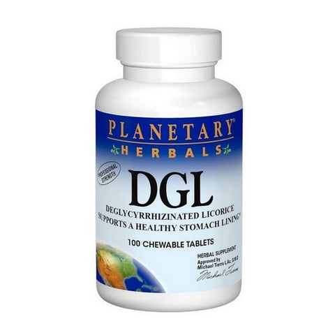 Planetary Herbals, DGL Licorice, 100 Chewable Tabs