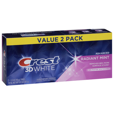 Crest, Crest 3D White Advanced Teeth Whitening Toothpaste, 6.6 Oz (Case Of 6)