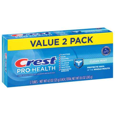 Crest, Crest Pro Health Clean Mint Toothpaste, 8.6 Oz (Case Of 6)