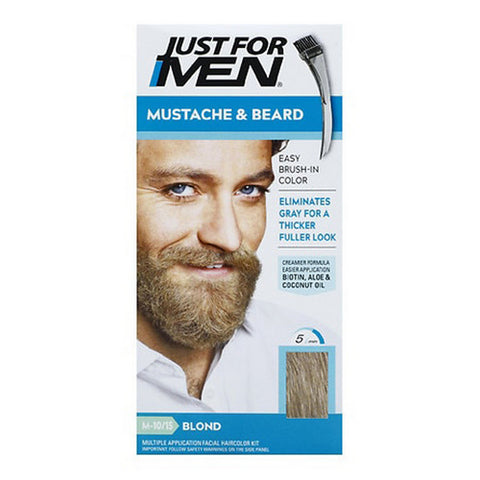 Just For Men, Brush In Color Kit Mustache And Beard M10/15 Blond, 1 Count (Case Of 3)