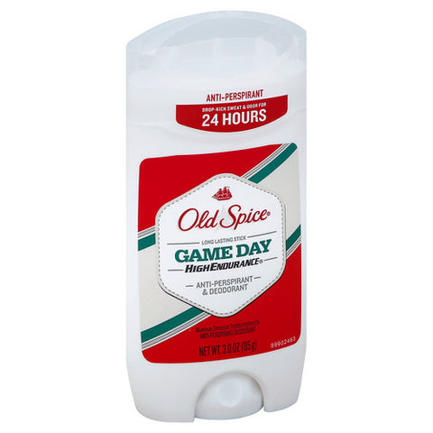 Old Spice, Antiperspirant and Deodorant for Men High Endurance Game Day Long Lasting Stick, 3 Oz (Case Of 6)