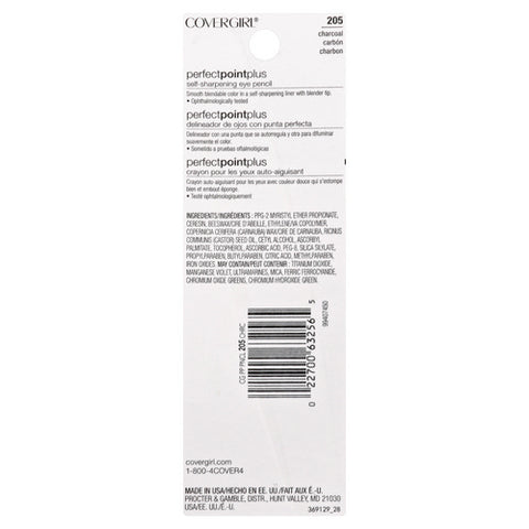 Covergirl, Perfect Point Plus Self Sharpening Eyeliner Pencil 205 Charcoal, 1 Each (Case Of 2)