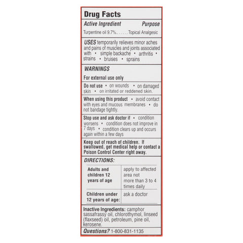 Dr J. H. Mcleans, Volcanic Oil Pain Relieving Liniment, 2 Oz