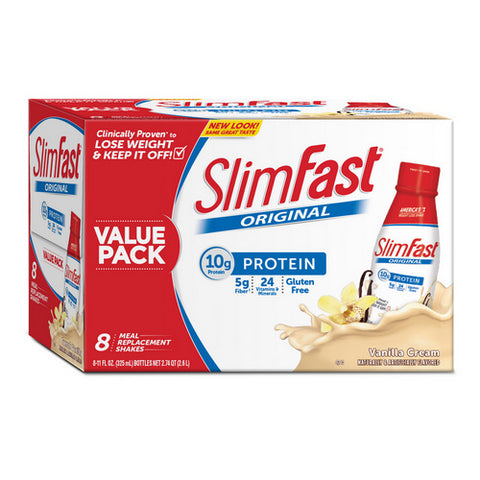 Slim Fast, Original Meal Replacement Shake Vanilla Cream, 8 Count (Case Of 3)