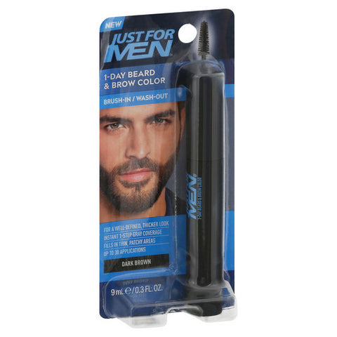 Just For Men, One Day Beard and Brow Color Dark Brown, 1 Count (Case Of 3)
