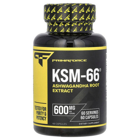 Primaforce, KSM-66 Capsules, 600 Mg, 60 Caps