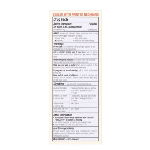 Foster And Thrive, Children's Allergy Loratadine USP, 4 Oz
