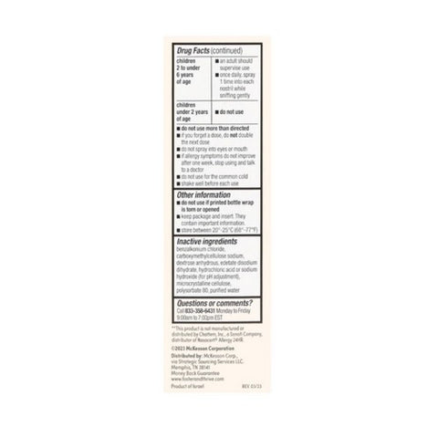 Foster And Thrive, 24HR Allergy Nasal Spray, 16.9 Ml