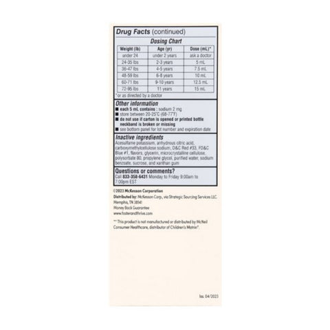 Foster And Thrive, Children's Ibuprofen Grape, 100 Mg, 4 Oz