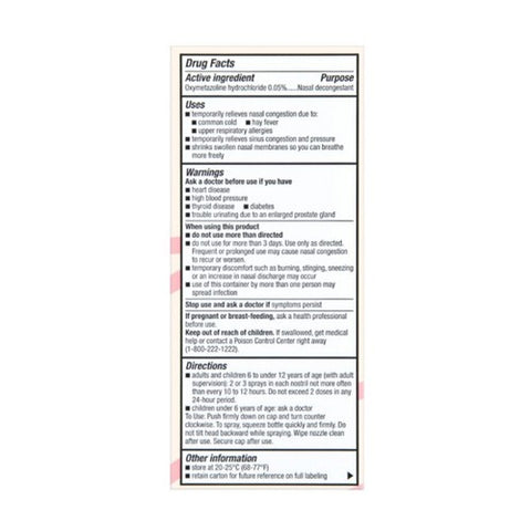 Foster And Thrive, Original Nasal Spray Oxymetazoline HCl, 1 Oz