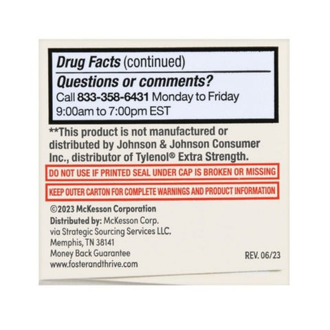 Foster And Thrive, Extra Strength Pain Reliever, 50 Caps