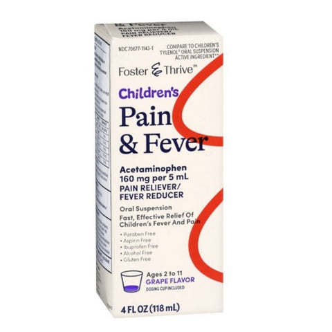 Foster And Thrive, Children's Pain And Fever, 4 Oz
