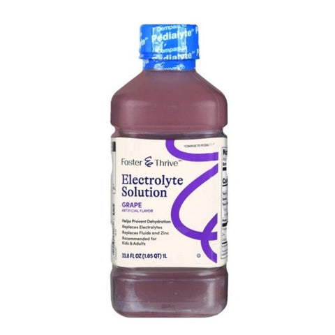 Foster And Thrive, Electrolyte Solution Grape, 33.8 Oz