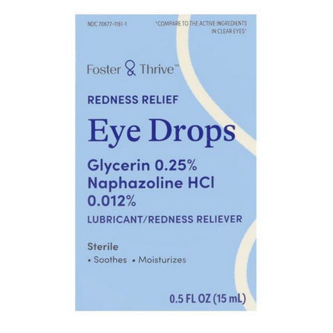 Foster And Thrive, Redness Relief Eye Drops, 0.5 Oz