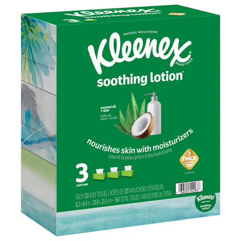 Kleenex, Lotion Facial Tissues With Coconut Oil, 360 Count (Case Of 8)