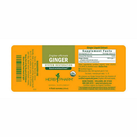 Herb Pharm, Ginger Extract, 4 Oz