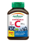 Chewable Vitamin C Juicy Wild Blueberry Bonus Size 120 Chews by Jamieson Vitamins