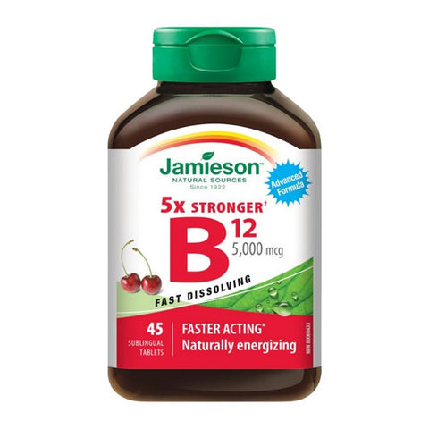 Vitamin B12 Fast Dissolving Tablets Methylcobalamin 45 Tabs by Jamieson Vitamins