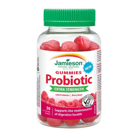 Extra Strength Probiotic Gummies 5 Billion With Prebiotics Berry Blast 30 Gummies by Jamieson Vitamins