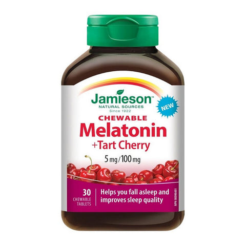 Chewable Melatonin 5 Mg With Tart Cherry 100 Mg 30 Chews by Jamieson Vitamins