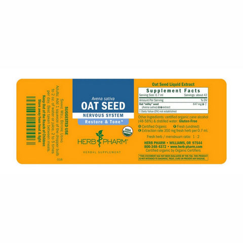 Herb Pharm, Oat Seed Extract, 4 Oz